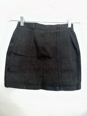 Full Tilt | Black Denim Mini Skirt | XS